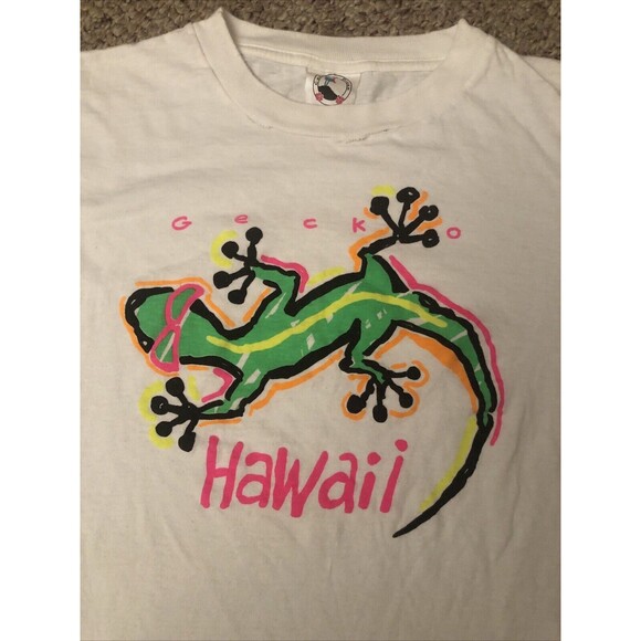 Vintage Hawaii Salamander Vacation T Shirt Unisex XL Single Stitch Caribbean Dre - Picture 2 of 8